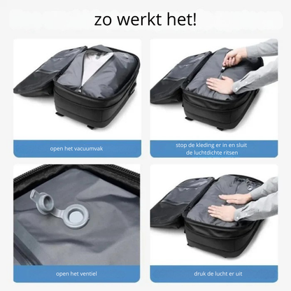 De vacuum backpack | dé oplossing voor korte trips.